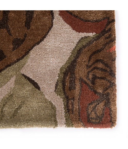 Blue Area Rug Jaipur Living Petal Pusher Handmade Floral Light Gray/ Multicolor Round Area Rug (6'X6')
