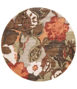 Jaipur Living Blue Petal Pusher BL12 Light Gray/Multicolor 6 ft. X 6 ft. Round Rug