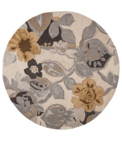 Jaipur Living Blue Petal Pusher BL65 Multicolor/White 8 ft. X 8 ft. Round Rug