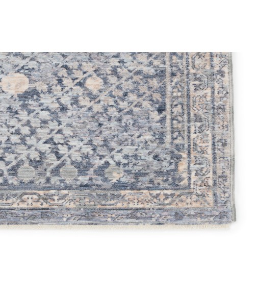Jaipur Living Larkin Floral Blue/ Light Gray Runner Rug (3'X10')