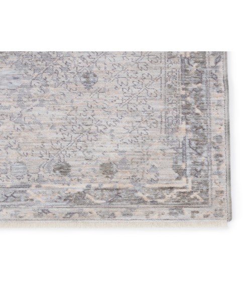 Jaipur Living Larkin Floral Light Gray/ Beige Runner Rug (3'X10')