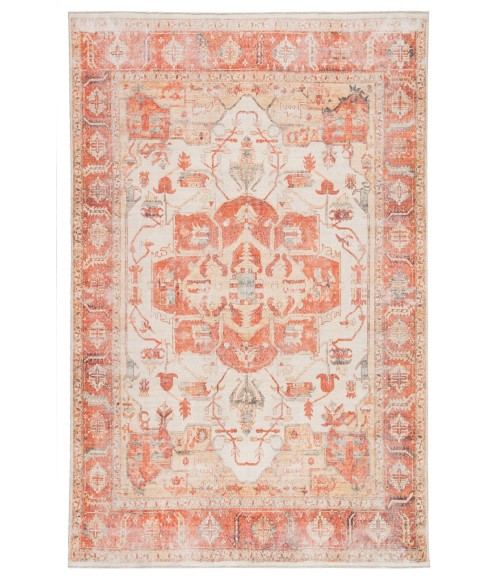 Boheme Area Rug Jaipur Living Rhoda Medallion Orange/ Ivory Area Rug (4'X6')