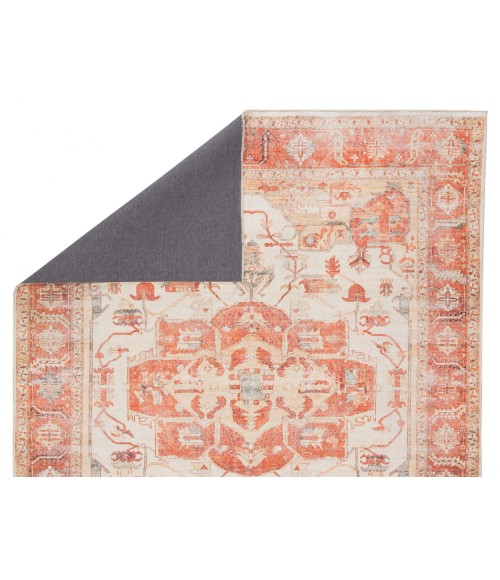 Boheme Area Rug Jaipur Living Rhoda Medallion Orange/ Ivory Area Rug (4'X6')