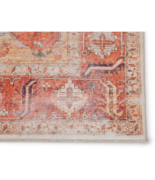 Boheme Area Rug Jaipur Living Rhoda Medallion Orange/ Ivory Area Rug (4'X6')