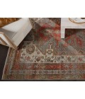 BOH10 Palazza Rug Jaipur Living Palazza Medallion Gray/ Orange Runner Rug 2'6"X8'