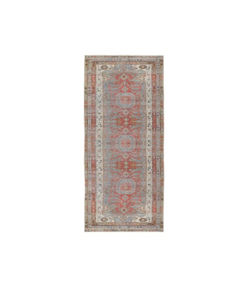 BOH10 Palazza Rug Jaipur Living Palazza Medallion Gray/ Orange Runner Rug 2'6"X8'