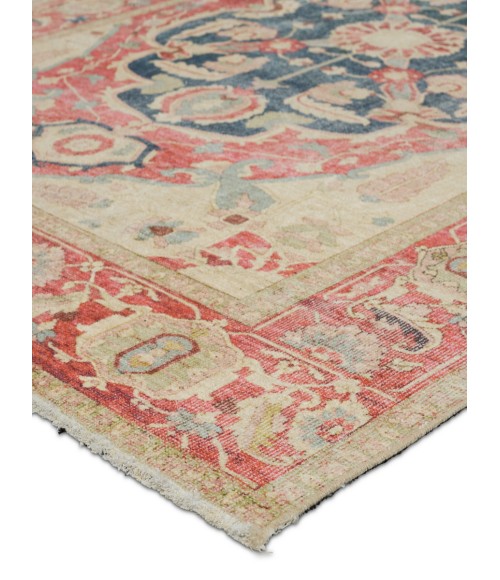 BOH23 Kadi Rug Jaipur Living Kadi Medallion Red/ Blue Area Rug 4'X6'