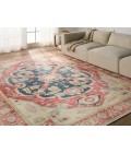 BOH23 Kadi Rug Jaipur Living Kadi Medallion Red/ Blue Area Rug 4'X6'