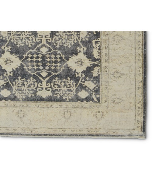 BOH24 Pia Rug Jaipur Living Pia Medallion Navy/ Cream Runner Rug 2'6"X8'