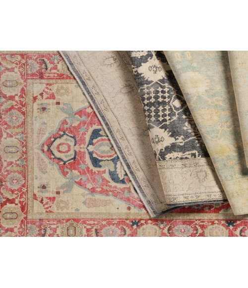 BOH24 Pia Rug Jaipur Living Pia Medallion Navy/ Cream Runner Rug 2'6"X8'
