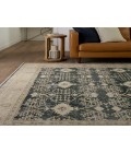 BOH24 Pia Rug Jaipur Living Pia Medallion Navy/ Cream Runner Rug 2'6"X8'