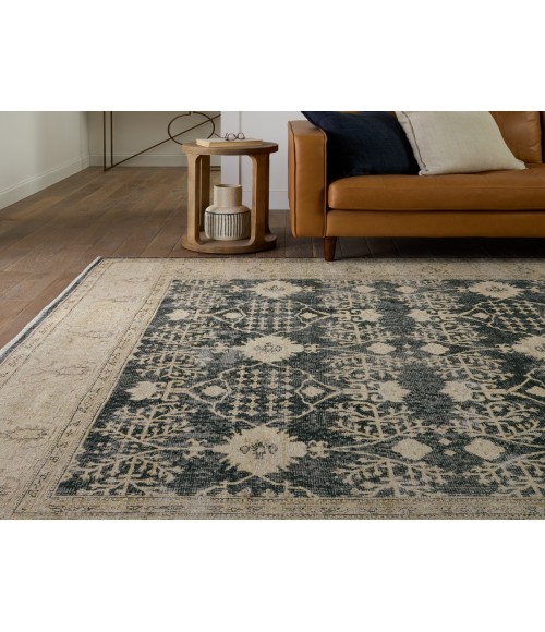 BOH24 Pia Rug Jaipur Living Pia Medallion Navy/ Cream Runner Rug 2'6"X8'