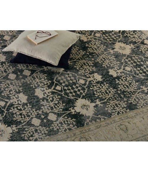 BOH24 Pia Rug Jaipur Living Pia Medallion Navy/ Cream Runner Rug 2'6"X8'