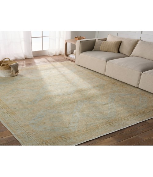 BOH25 Winn Rug Jaipur Living Winn Trellis Blue/ Green Area Rug 8'10"X11'9"