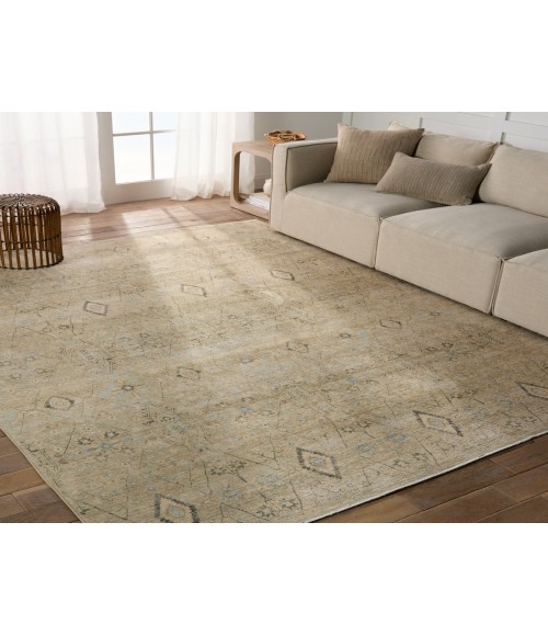 BOH26 Maisie Rug Jaipur Living Maisie Medallion Green/ Blue Area Rug 8'10"X11'9"