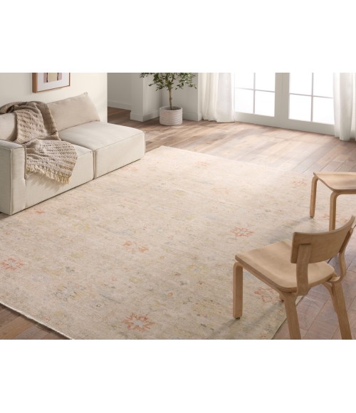 BOH30 Aaina Rug Jaipur Living Aaina Floral Cream/Blue Area Rug 5'X8'