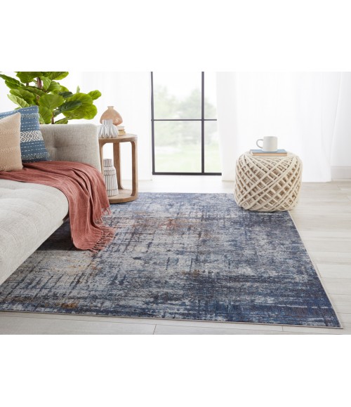Borealis Area Rug Vibe by Jaipur Living Donati Abstract Blue/ Orange Area Rug (9'X12')