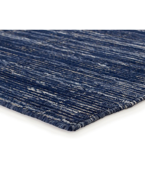 Jaipur Living Danan Indoor/ Outdoor Solid Navy/ Cream Area Rug 5'X8'
