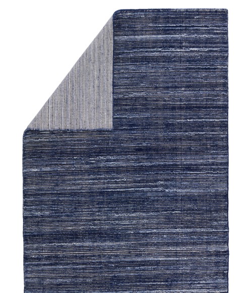 Jaipur Living Danan Indoor/ Outdoor Solid Navy/ Cream Area Rug 5'X8'