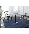 Jaipur Living Danan Indoor/ Outdoor Solid Navy/ Cream Area Rug 5'X8'