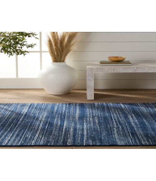 Jaipur Living Danan Indoor/ Outdoor Solid Navy/ Cream Area Rug 5'X8'