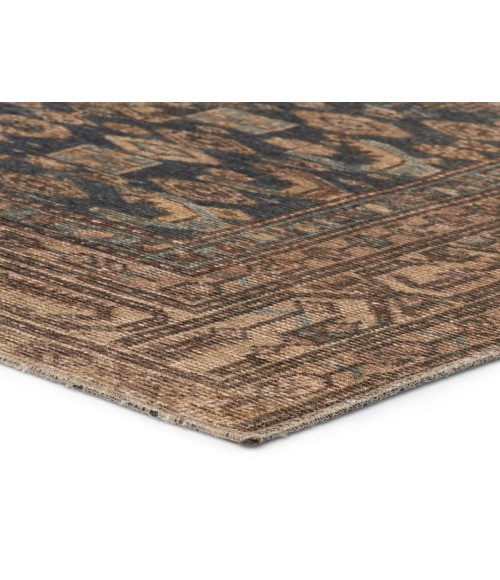 CAN03 Reeves Rug Jaipur Living Reeves Medallion Brown/ Blue Area Rug 3'X5'