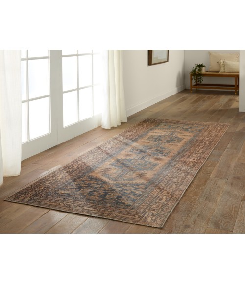 CAN03 Reeves Rug Jaipur Living Reeves Medallion Brown/ Blue Area Rug 3'X5'