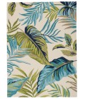Catalina Area Rug Jaipur Living Fraise Indoor/ Outdoor Floral Blue/ Green Area Rug (5'X7'6")