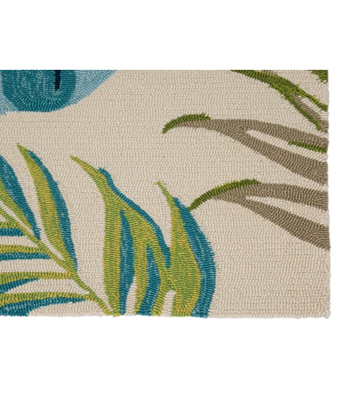 Catalina Area Rug Jaipur Living Fraise Indoor/ Outdoor Floral Blue/ Green Area Rug (5'X7'6")
