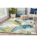 Catalina Area Rug Jaipur Living Fraise Indoor/ Outdoor Floral Blue/ Green Area Rug (5'X7'6")