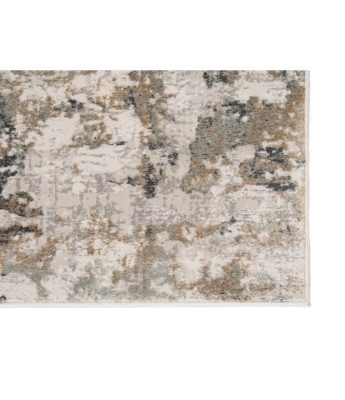 Cirque Area Rug Jaipur Living Lynne Abstract White/ Gray Round Area Rug (6'X6')