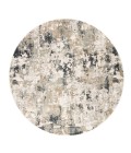 Cirque Area Rug Jaipur Living Lynne Abstract White/ Gray Round Area Rug (6'X6')