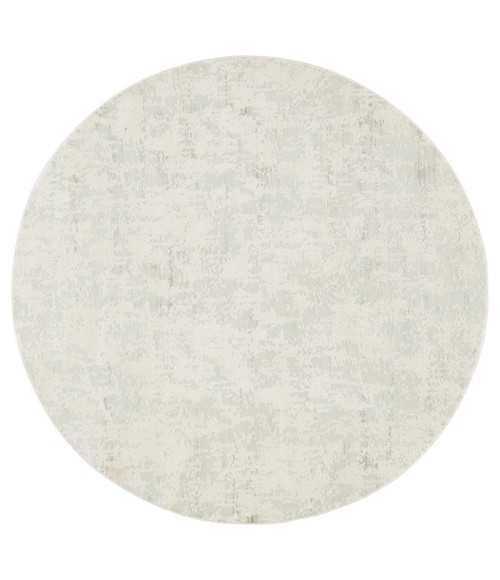 Jaipur Living Arvo Abstract Silver/ White Round Area Rug (6'X6')