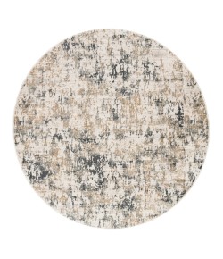 Jaipur Living Cirque Arvo CIQ09 White/Dark Gray 6 ft. X 6 ft. Round Rug