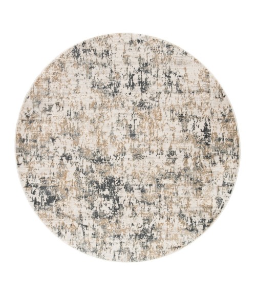 Jaipur Living Arvo Abstract White/ Dark Gray Round Area Rug (6'X6')