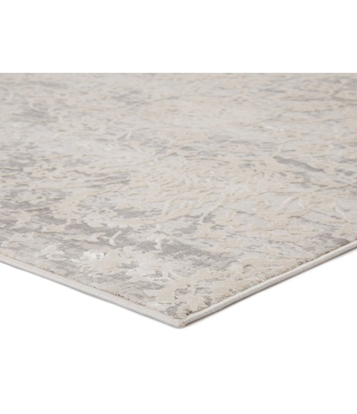 Cirque Area Rug Jaipur Living Alonsa Abstract Gray/ White Round Area Rug (6'X6')