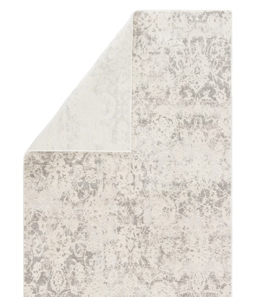 Cirque Area Rug Jaipur Living Alonsa Abstract Gray/ White Round Area Rug (6'X6')
