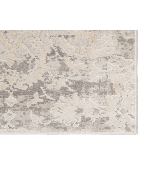 Cirque Area Rug Jaipur Living Alonsa Abstract Gray/ White Round Area Rug (6'X6')