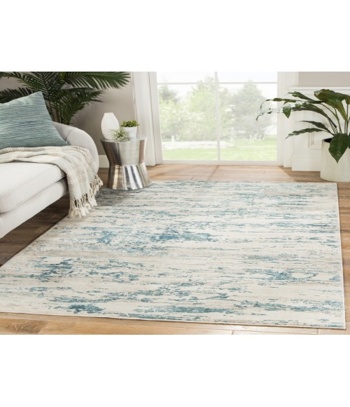 Jaipur Living Celil Abstract Ivory/ Blue Area Rug (8'10"X11'9")