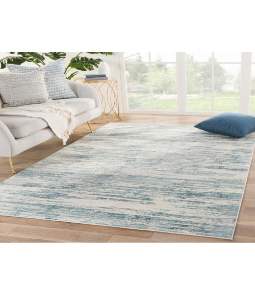 CIQ33 Heaston Rug Jaipur Living Heaston Abstract Blue/ Ivory Area Rug 11'10"X14'