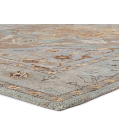 Jaipur Living Raisa Handmade Medallion Gray/ Gold Area Rug (9'X12')