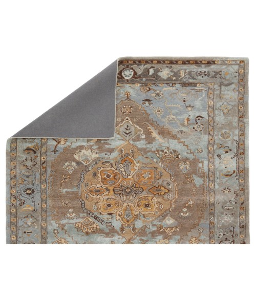 Jaipur Living Raisa Handmade Medallion Gray/ Gold Area Rug (9'X12')
