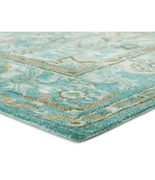 Jaipur Living Cristobol Handmade Medallion Turquoise/ Pink Area Rug (9'X12')
