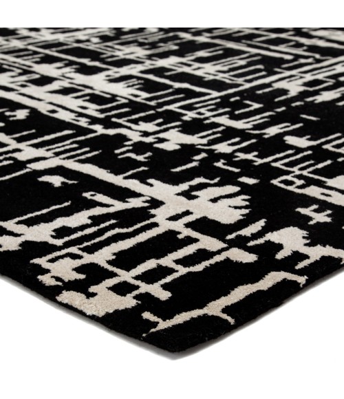 Jaipur Living Pals Handmade Trellis Black/ Cream Area Rug (8'X10')