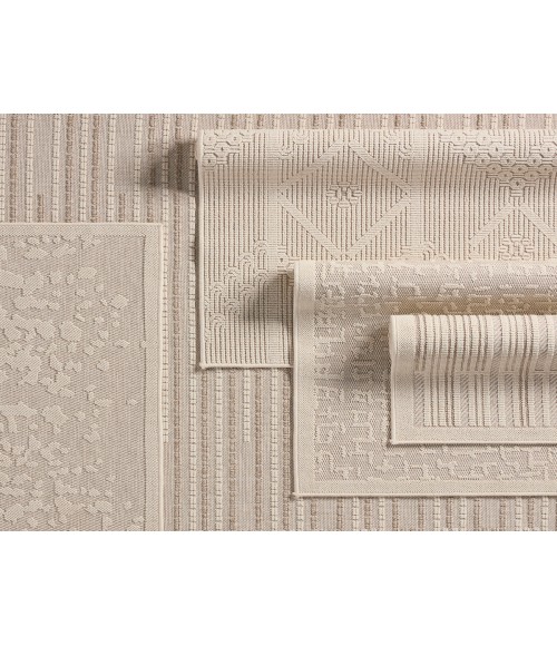 CNT01 Axiom Rug Vibe by Jaipur Living Axiom Indoor/Outdoor Abstract Cream Area Rug 2'X3'