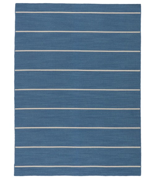 Jaipur Living Cape Cod Handmade Stripe Blue/ Cream Area Rug (7'10"X9'10")