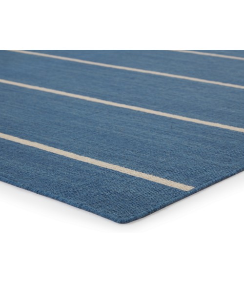 Jaipur Living Cape Cod Handmade Stripe Blue/ Cream Area Rug (7'10"X9'10")