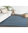 Jaipur Living Cape Cod Handmade Stripe Blue/ Cream Area Rug (7'10"X9'10")