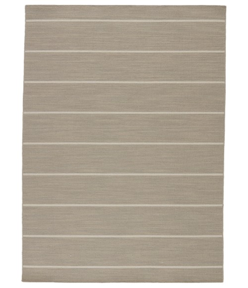 Jaipur Living Cape Cod Handmade Stripe Gray/ White Area Rug (7'10"X9'10")
