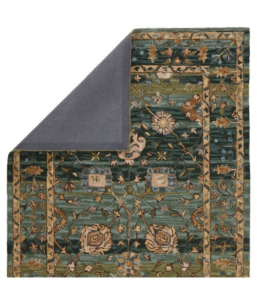 Cardamom Area Rug Vibe by Jaipur Living Ahava Handmade Oriental Green/ Blue Area Rug (8'X10')